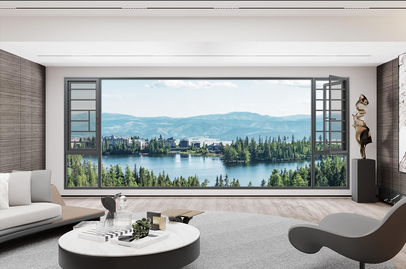 125pkc 125 Series Thermal Break Window with Integrated Screen